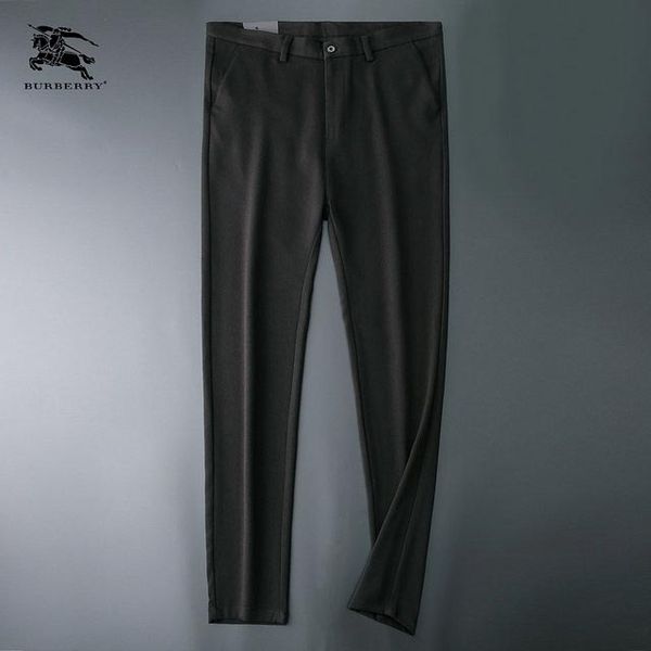 

burberri mens designer casual trouser luxury business pants fashion slim pants wild loose casual trousers high end custom pants, Black