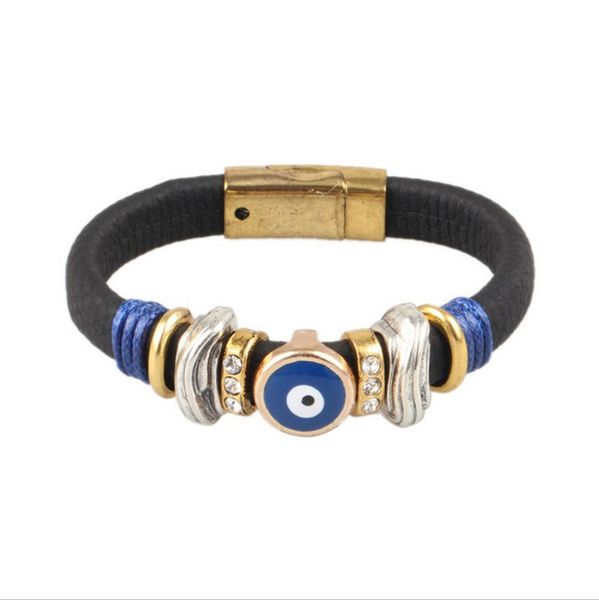 

магнитная пряжка кожаный браслет boho керамические бриллианты глаза браслеты браслеты женщины мужчины pulseira пара ювелирные изделия, Golden;silver