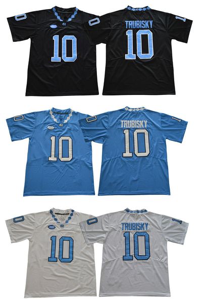 

mens ncaa north carolina tar heels mitchell trubisky американский футбол джерси прошитой # 10 mitchell trubisky джерси s-3xl, Black;red
