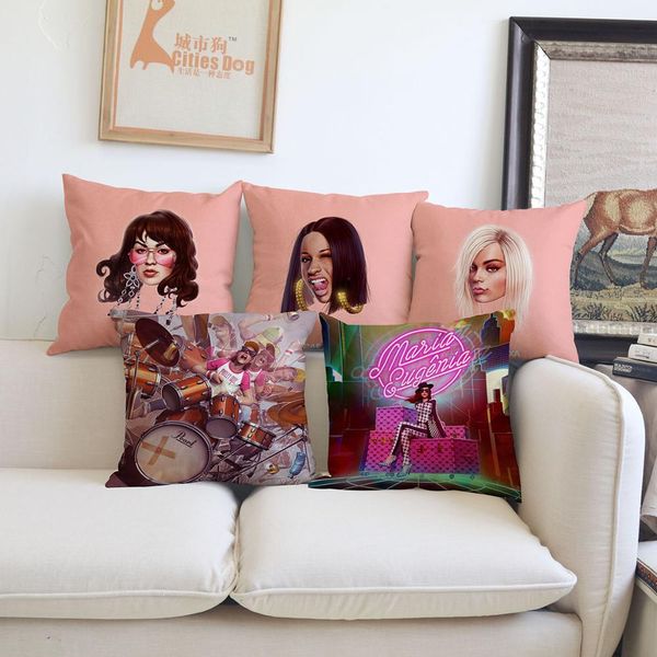 

20/piece illustration cushion cover pillow linen pedro henrique ferreira portrait portrait appreciation home sofa decoration