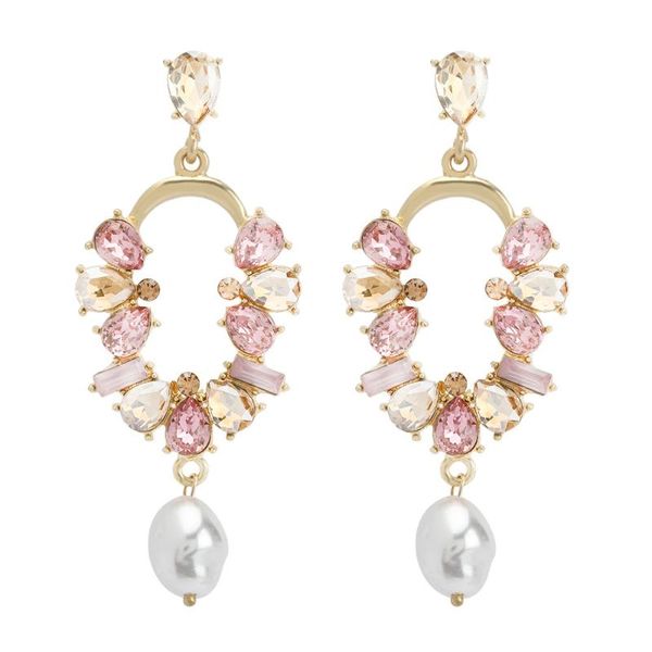 

4colors resin crystal new dangle earrings for women fashion jewelry trendy collection earrings accessories, Silver