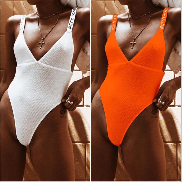 

unibody swimsuit special cloth stitching shoulder strap bikini