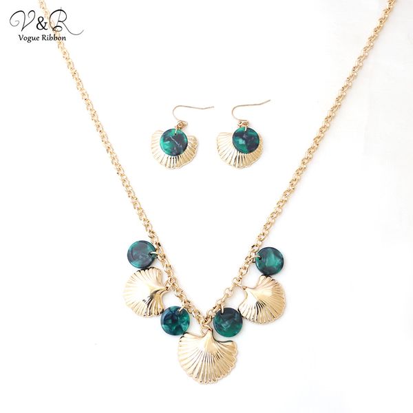 

gold chain/ leaf acetate plate metallic effect stick necklace earrings set, fashion jewelry set, bridesmaid gift, girls jewelry, Silver