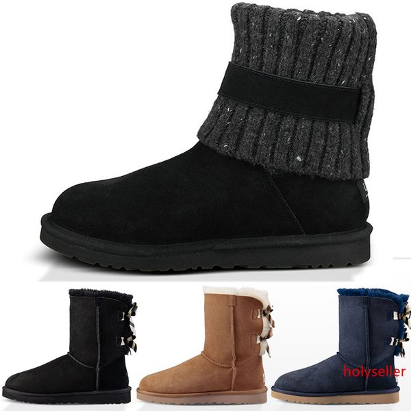 

new wgg australia women s classic knee snow boots ankle bow boots black grey chestnut navy blue discount women girl boots size ing