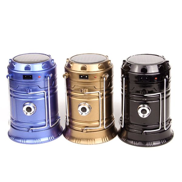 

rechargeable led camping lantern flashlights collapsible solar tent light gear equipment for outdoor camping hiking emergencies