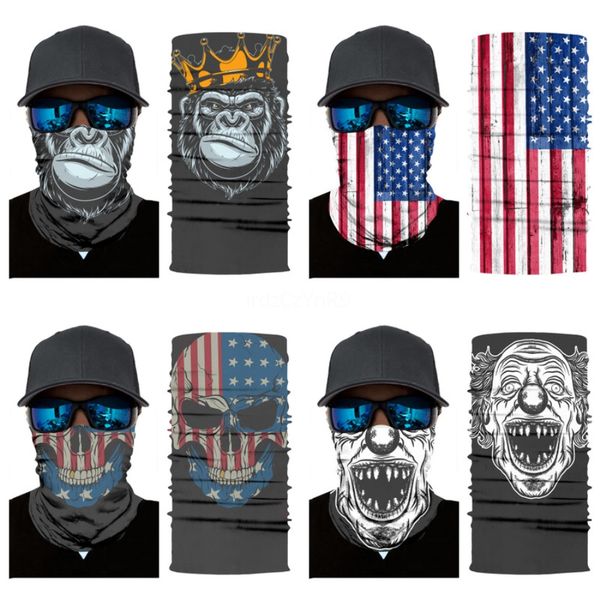 

3d balaclava face mask seamless magic colorful ski neck bandana skull scarf neck shield anti-uv men sun mask warmer headgear bi #859#496, Blue;black
