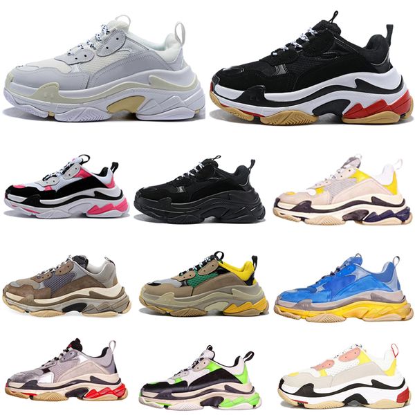 

2020 triple s designer balanciaga shoes paris 17fw low old dad balanciaga кроссовки мужские комбинированные подошвы сапоги женские тим, Black