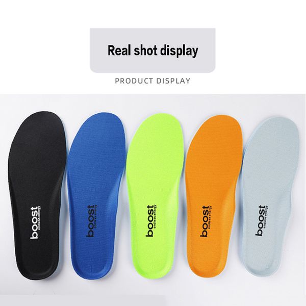

sports insoles antibacterial deodorant breathable absorption non-slip wear-resistant full pad insoles, Black