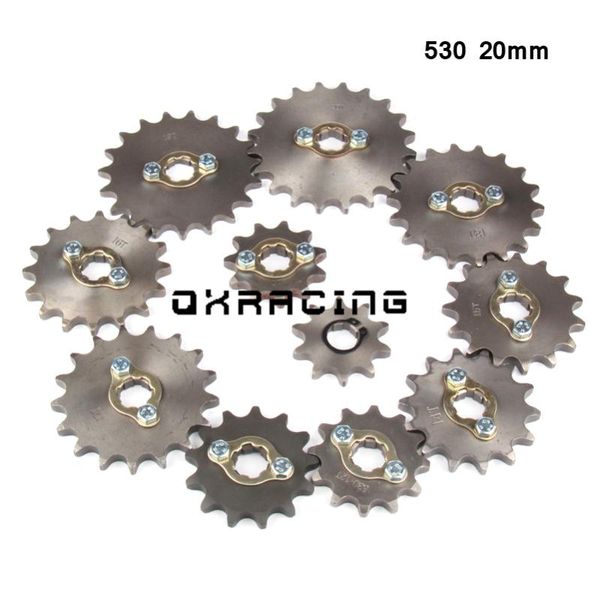 

530 20mm 10-20t 11t 12t 13t 14t 15t 19t front engine sprocket for lifan zongshen atv quad dirt pit bike buggy motorcycle