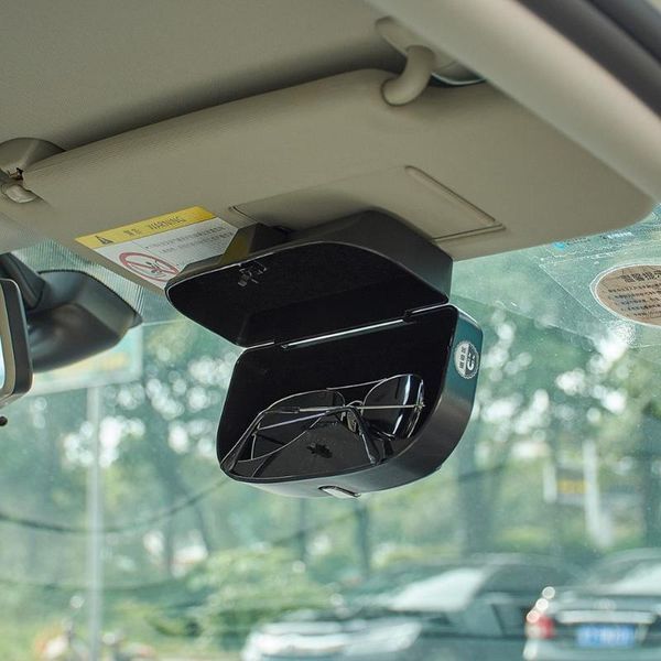 

auto accessories universal car sunglasses holder glasses case cage storage box car sunglasses box card ticket holder clip