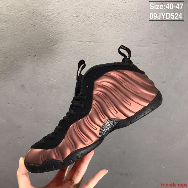 

2019 penny hardaway pro foams bronze black metallic gold basketball shoes for men foam mens classic sport sneaker size 40-47