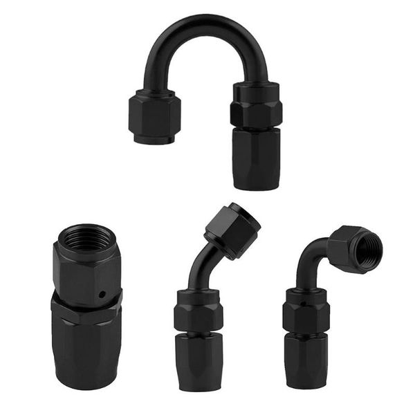 

vodool car accessories an10 aluminum swivel oil fuel line hose end fitting adapter black automobile oil cooler gasoline hose