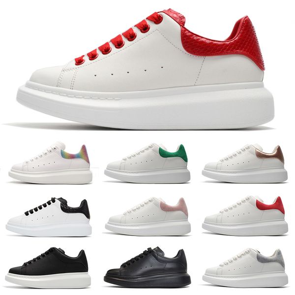 

2019 classic designer shoes white metal fashion luxury sneakers black red green leather shoes increase mens womens brand shoes maxes 44
