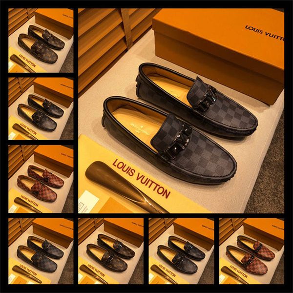 

iduzi men genuine leather shoes luxury handmade loafers slip on italian brand designers male dress shoes big size 38-46, Black