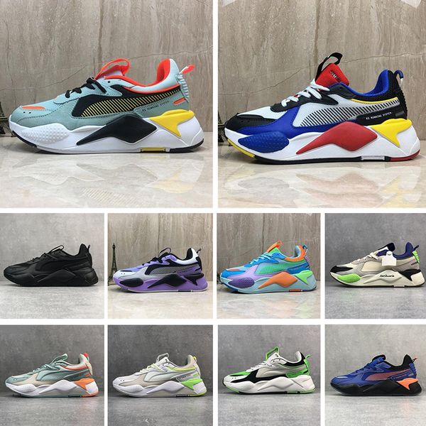 

cool designer rs-x reinvention mens casual shoes black purple white fashion creepers dad men women running system trainer sports sneakers, White;red