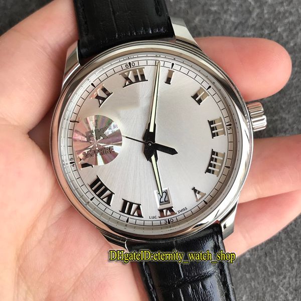 

v2 upgrade version fk l.u.c 1937 classic 168544-3002 silver dial miyota 9015 automatic mens watch 316l steel sapphire leather casual watches, Slivery;brown