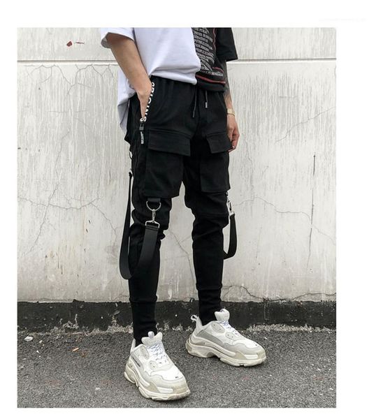 

pants long ribbon fashion plus size pants casual mens pencil pants mens designer cargo, Black