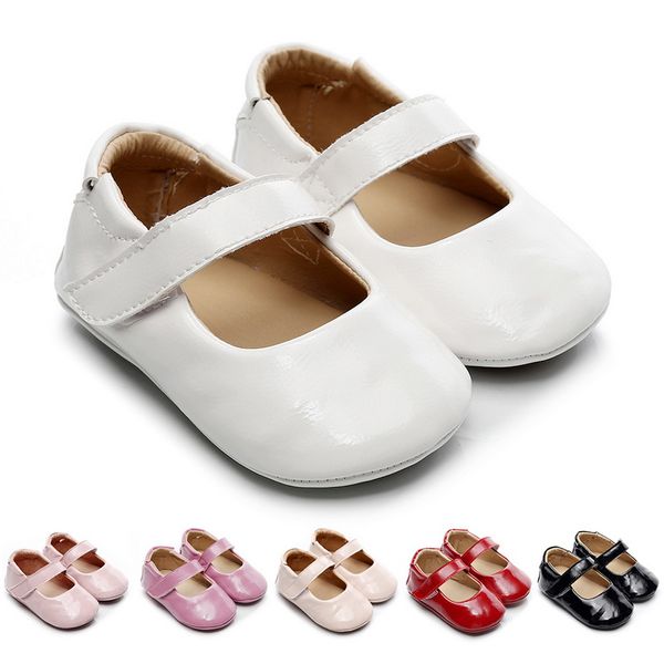 

2020 spring autumn girls shoes children leather shoes solid white black red pink fashion for kids princess baby