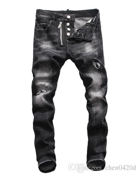

summer 2019 wholesale men's jeans, european denim production of good quality men's wear welcome to size 28-38:44-54 046, Blue