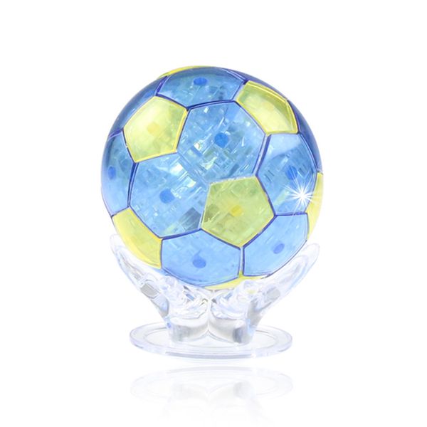 

3d football model crystal assembled puzzle toy educational fun game holiday children's toys gift boy toys #b