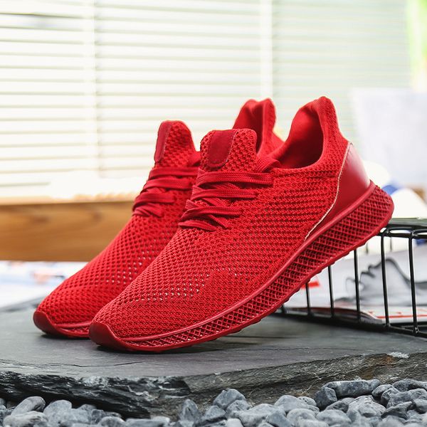 

2019 spring and autumn classic new men's shoes low-cut casual flyweather men's fashion low to help fashion men casual shoes, Black