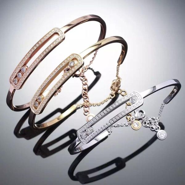 

brand jewelry stainless steel bracelet rose gold silver gold color girl women jewelry cz crystals sales price, Black