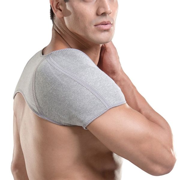 

1pcs back support posture corrector chest brace up shoulder warmer polyester promote blood circulation shoulder support pads, Black;blue