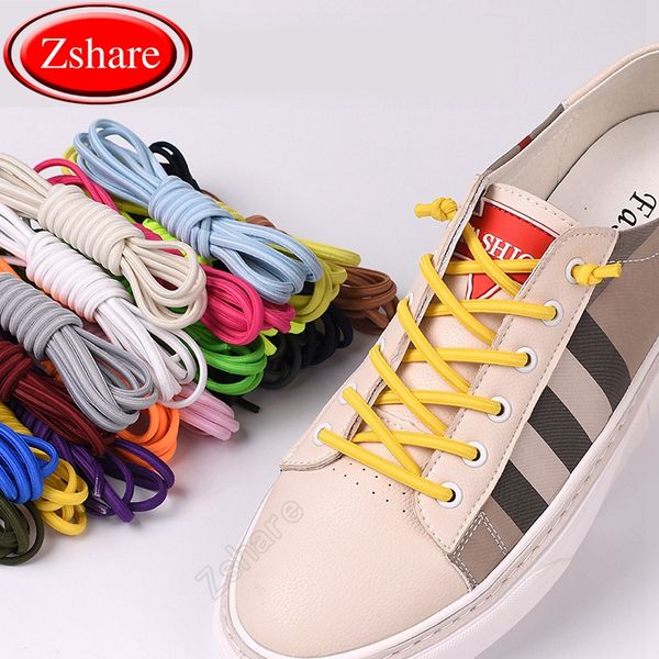 

strong elastic shoelaces no tie shoe laces round outdoor fashion lazy laces kids leisure sneakers quick shoe lace 1 pair, Black
