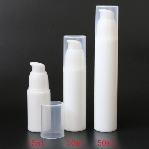 

wholesale 500pcs 15ml white lotion airless bottle,cosmetic package,cosmetic container,pump bottle emtpy lotion bottle