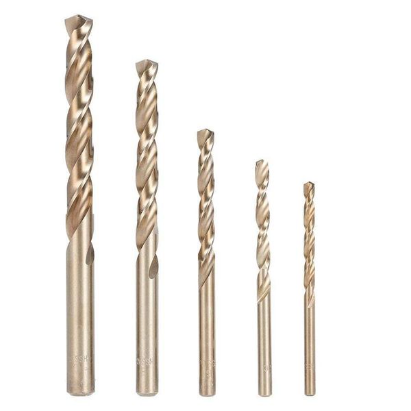 

5pcs/set 4/5/6/8/10mm straight shank m35 cobalt high speed steel hss twist drill bits set professional woodwork metal drilling t