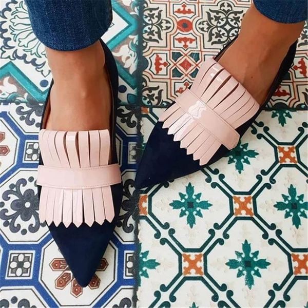 

19 europe and america suede tassels large size selling women's shoes pointed-toe low heel women's shoes sandals, Black