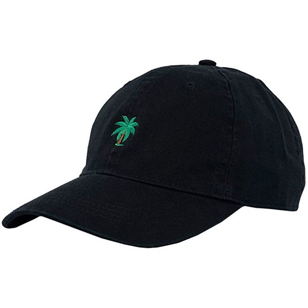 

adjustable embroidery palm trees curved dad snapback hats take a trip baseball cap coconut trees hat bone strapback hip hop cap, Black;white