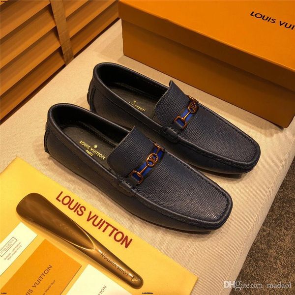 

18ss suede loafers men bottoms breathable casual shoes man luxury brands flat loafer slip on driving shoes plus size 38-46 yyy11, Black