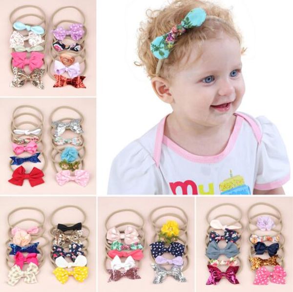 

multi color baby girl designer headband Flowers Polka Dots Design Hairbands Girls Hair bows baby Maternity Hair Accessories