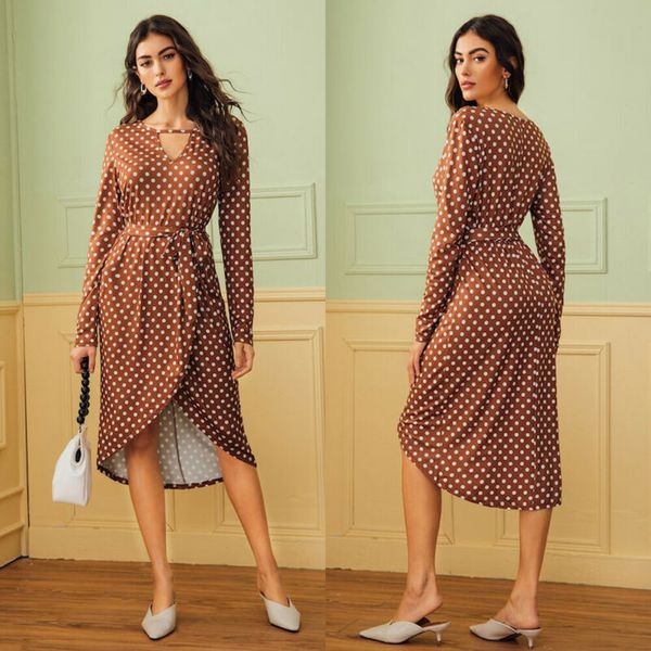 

new fashion women ladies boho v neck maxi long sleeve dress prom evening party autumn dress brown, Black;gray