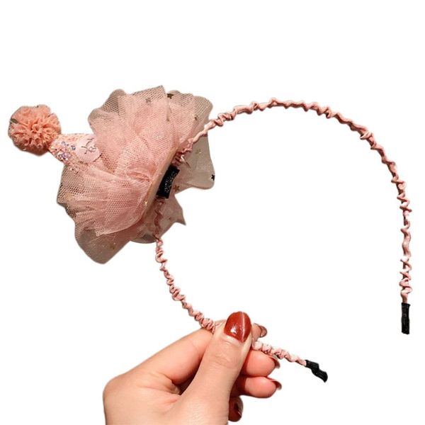 

baby girls shimmer sequin cone hat оголовье принцесса взъерошенная сетка сладкий день рождения корона обруч для волос аксессуары для волос, Slivery;white