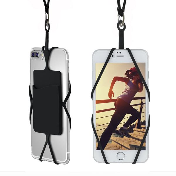 Сотовый телефон талреп ремешок Универсальный смартфон крышки случая ID Holder Ожерелье для iPhone 7 8 X Xs Max 11 про макс Samsung S10 Galaxy Phone