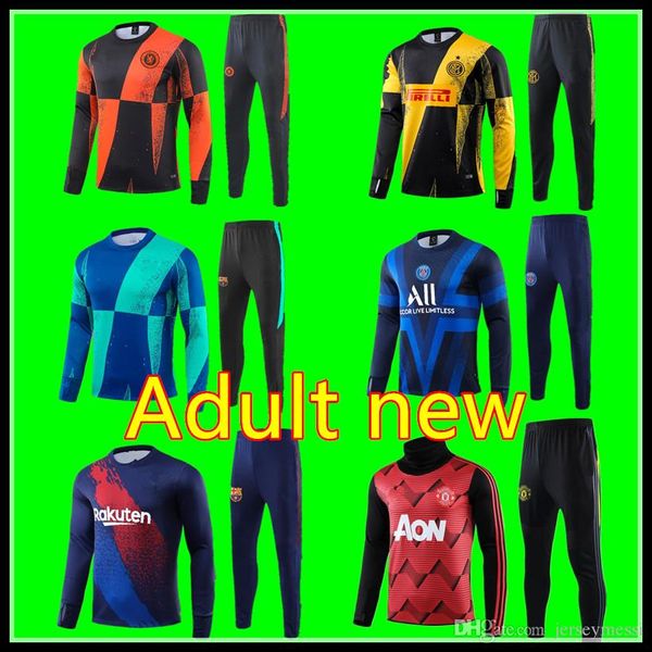

new19 20 soccer tracksuit football training suit 2019 2020 survetement de foot chandal futbol tracksuit jogging survêtement football, Black