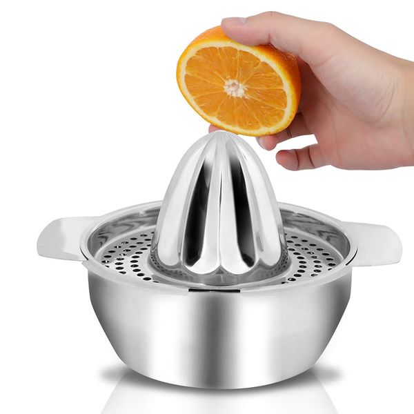 

portable manual fruit juicer stainless steel kitchen multi-function fruit press squeezer mini citrus orange lemon hand pressed juice maker