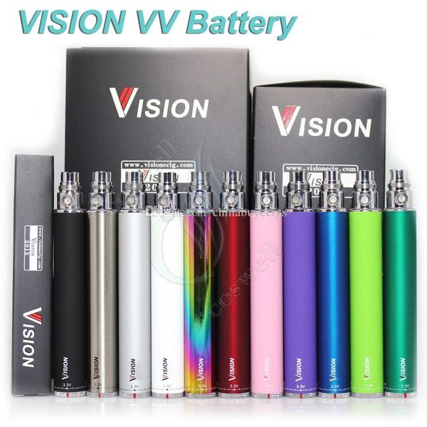 

vision spinner electronic cigarette ego c twist 3.3-4.8v variable voltage vv battery 650 900 1100 1300mah e cigs ego cartridges atomizers