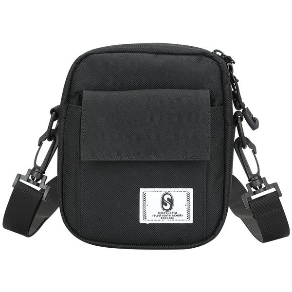 

2019 winter new style shoulder bag men's ins korean-style casual chest xiao gua bao disco dancing purse, Black