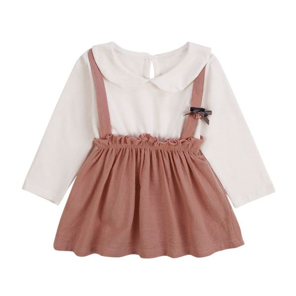 

newborn kids baby girls dress spring long sleeve cotton kids dress girls doll collar cute baby girl princess, Red;yellow