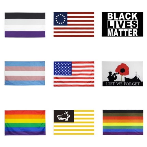 

90cmx150cm usa thin blue line flag law enforcement officer american police black white and blue flag with brass grommet ljjp115#458