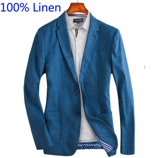 

new fashion large casual suit men coat spring handsome linen cotton thin men blazer plus size m  xl 2xl 3xl 4xl, White;black