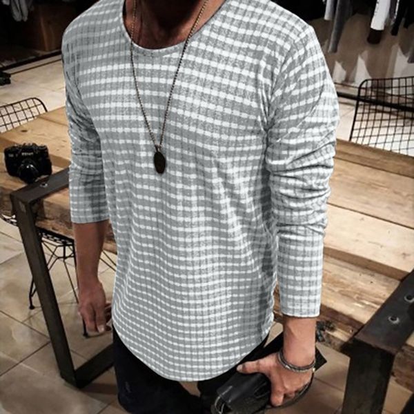 

2019 fashion summer autumn men casual spring stripe long sleeves o-neck blouse t-shirts camisa masculina camicia uomo, White;black