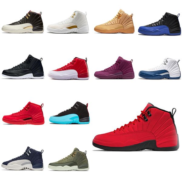 

brilliant quality super comfortable breathable new 2019 mens basketball shoes sneakers 12 12s flu game winterized wntr cllege navy french bl