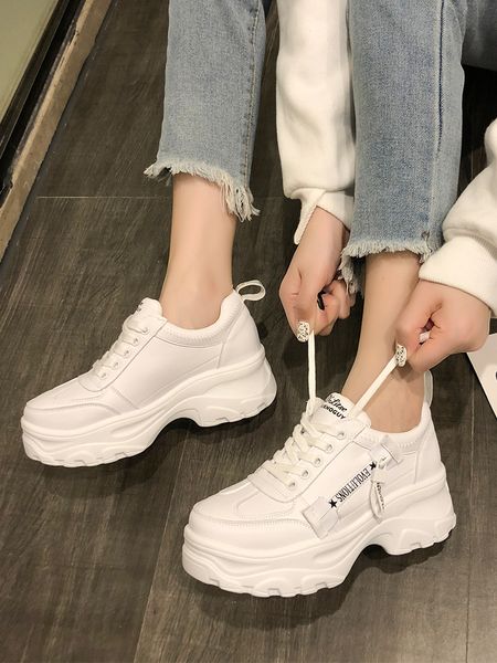 

old shoes female korean students 2019 new spring wild high-heeled casual shoes, Black