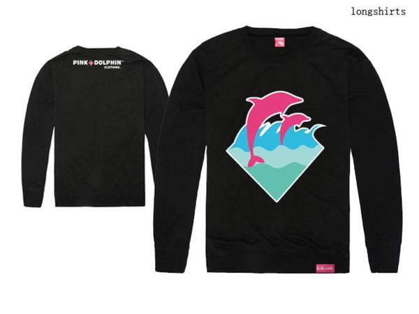 

pink dolphin розовый дельфин толстовка мужчины хип-хоп толстовка рок рэп пот хлопок зима осень одежда мужская одежда с длинными рукавами tee, White;black