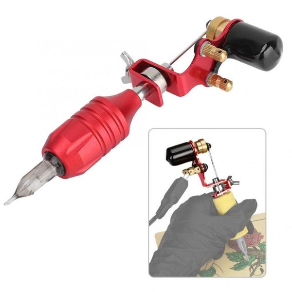

red tattoo kits machine strong motor gun handle cartridge needles makeup tattoo machine permanent makeup tool