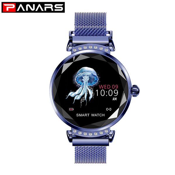 

panars smart watch women rose gold ladies watchea 2019 luxury color screen heart rate ip67 waterproof reloj inteligente mujer, Slivery;brown